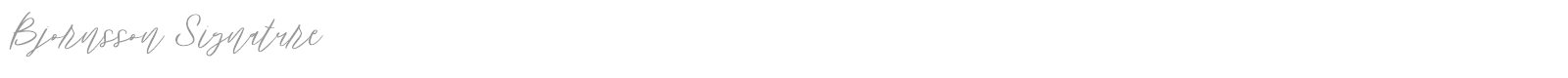 Bjornsson Signature font preview